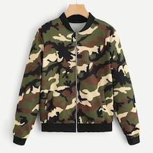 Romwe Camo Print Jacket