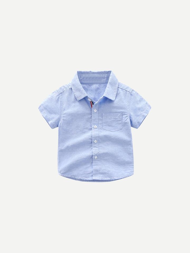 Romwe Tape Detail Dog Print Back Blouse