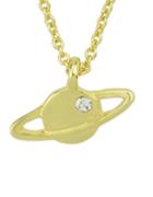 Romwe Gold Running Earth Pendant Necklace Womens