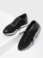 Romwe Cut Out Detail Lace Up Sneakers