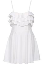 Romwe Layered White Camisole Bandeau Dress