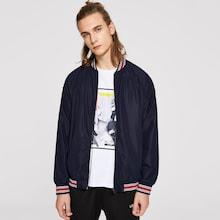 Romwe Guys Zip Up Pocket Striped Jacket