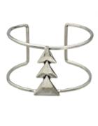 Romwe Silver Plated Simple Open Bangle