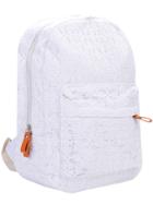 Romwe White Zippers Lace Backpack