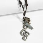 Romwe Men Music Note Pendant Necklace