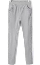 Romwe Elastic Waist Lace Insert With Rivet Grey Pant