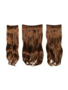 Romwe Golden Brown Clip In Soft Wave Hair Extension 3pcs