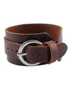 Romwe Vintage Brown Leather Bracelet