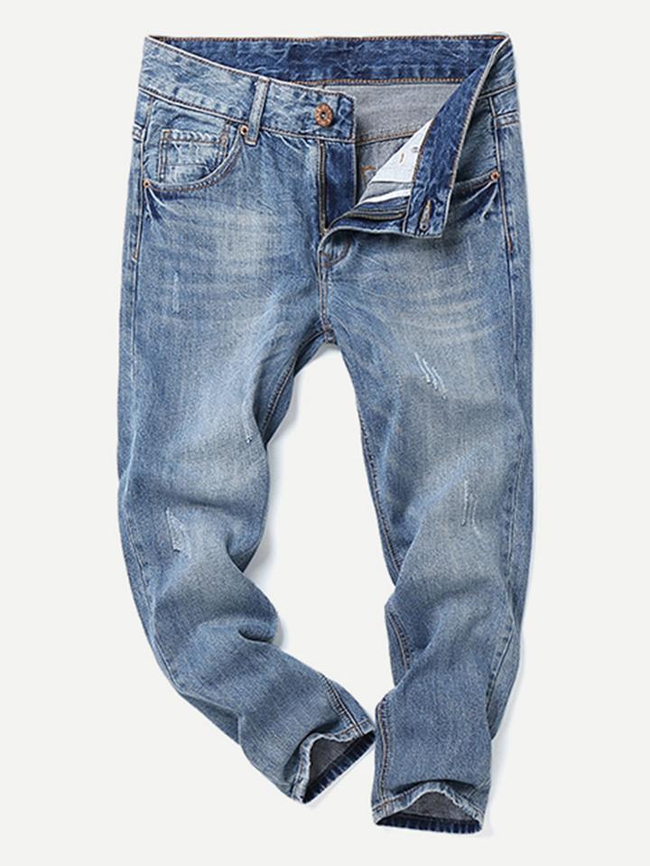 Romwe Men Skinny Crop Jean