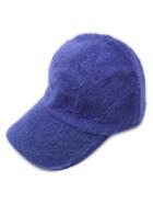 Romwe Blue Fluffy Thermal Casual Baseball Cap