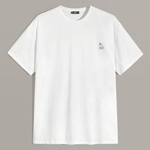 Romwe Guys Drop Shoulder Hand Print Top