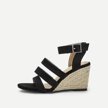 Romwe Cut Out Slingback Wedges