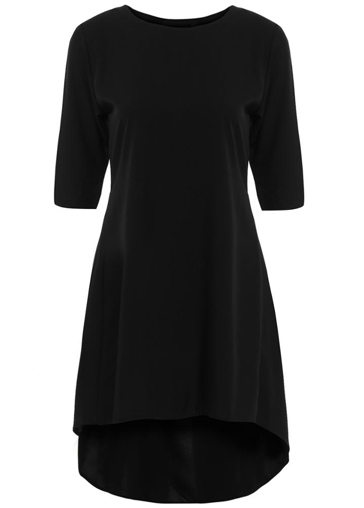 Romwe Half Sleeve High Low Dress