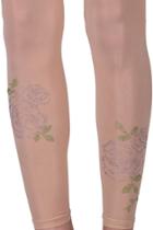 Romwe Rose Deco Nude Tights