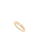 Romwe Simple Gold Rhinestone Ring