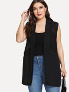 Romwe Mesh Insert Solid Vest