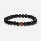 Romwe Men Plain  Beaded Bracelet