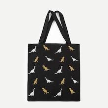 Romwe Dinosaurs Print Tote Bag