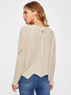 Romwe Wave Hem Multiway Sweater