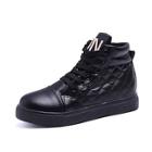 Romwe Quilted Detail High Top Sneakers