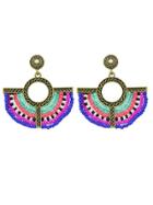 Romwe At-gold Boho Antique Colorful Beads Earrings