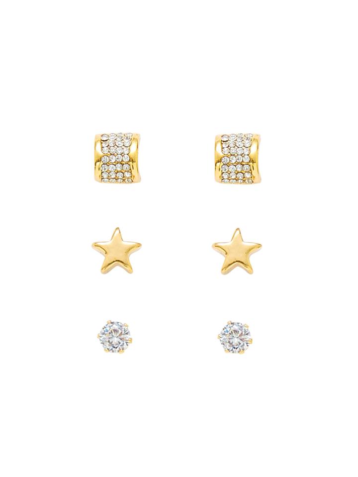 Romwe Star & Round Design Earring Set