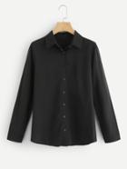 Romwe Single Breasted Shirt