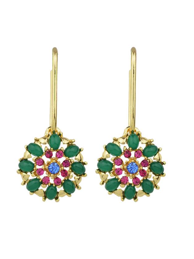 Romwe Boho Flower Round Party Earrings