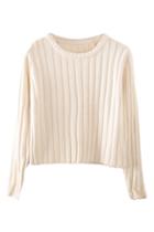 Romwe Midriff Apricot Jumper