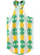 Romwe Halter Pineapple Print Dress