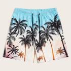 Romwe Guys Coconut Print Sweat Shorts