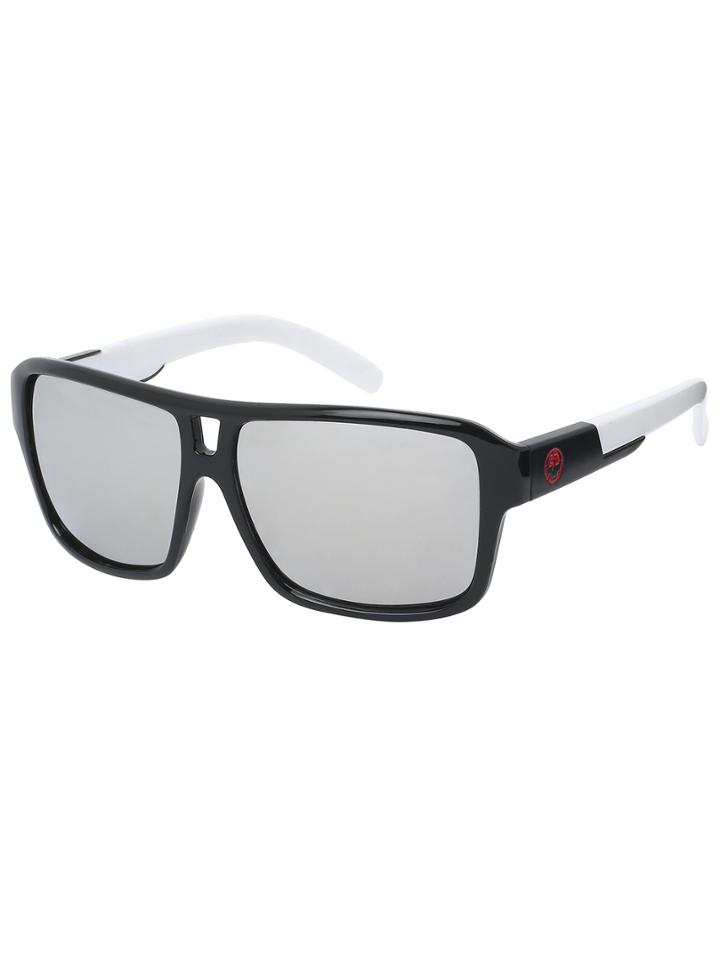 Romwe Black Fashion Iridescent Suqare Lense Sunglasses