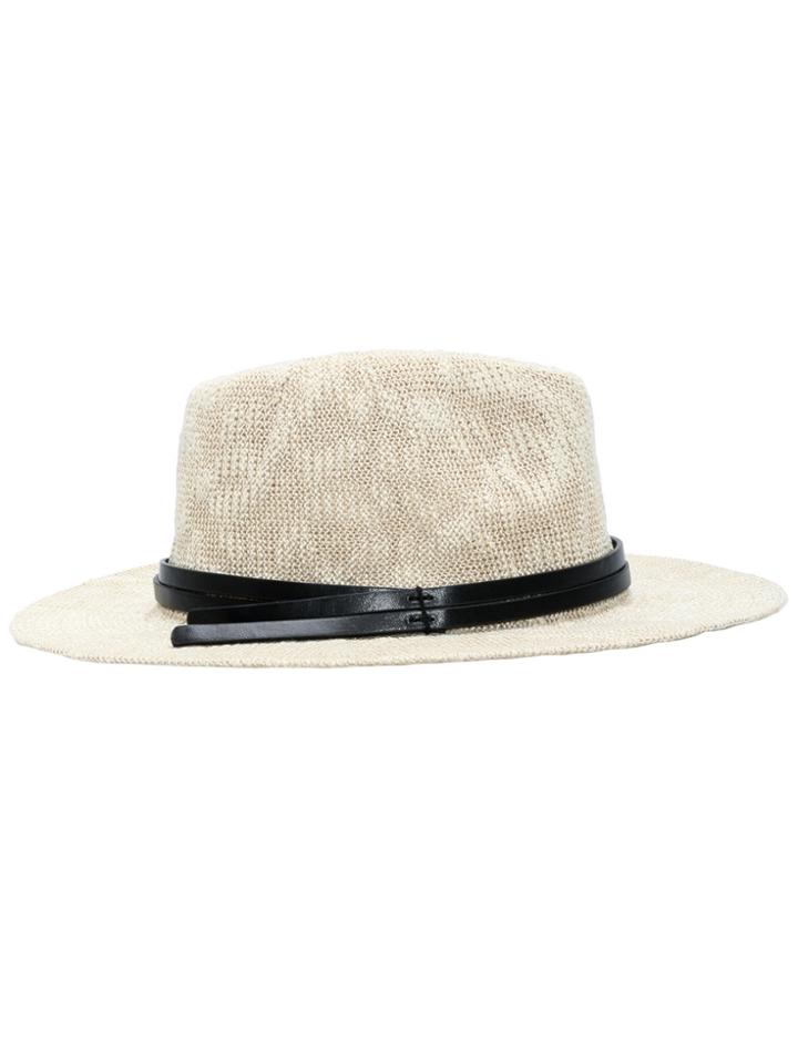 Romwe Grosgrain-band Boater Hat