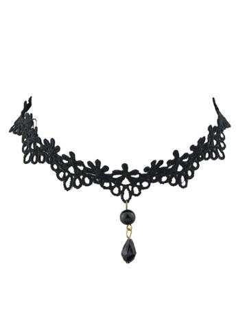 Romwe Hip Hop Black Choker Necklaces