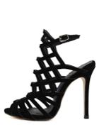 Romwe Black Caged Cutout Open Toe Gladiator Sandals