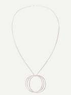 Romwe Silver Geometric Pendant Chain Necklace