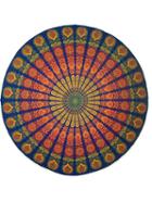 Romwe Multicolor Retro Print Circular Chiffon Shawl