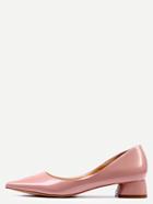 Romwe Pink Pointed Toe Block Heel Flats