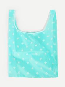 Romwe Star Print Pvc Tote Bag