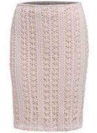 Romwe Crochet Detail Bodycon Skirt