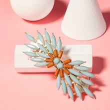 Romwe Two Tone Symmetrical Hair Clip