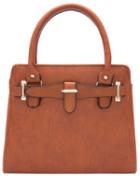 Romwe Khaki Classic Metal Embellished Tote Bag