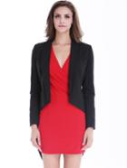 Romwe Dipped Hem Coat