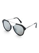 Romwe Top Bar Mirror Lens Sunglasses