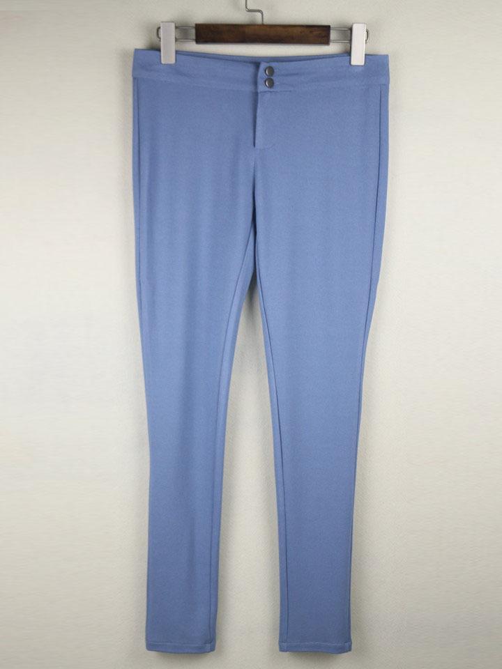 Romwe Casual Blue Pant With Pockets