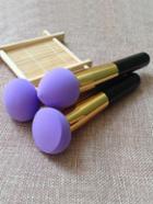 Romwe Purple Sponge Brush 3pcs/set Flawless Smooth Shaped Puff