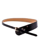 Romwe Black Ostrich Pattern Stylish Buckled Belt