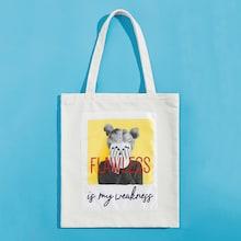 Romwe Slogan And Figure Print Tote Bag