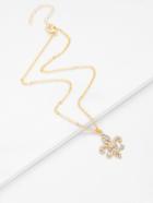 Romwe Rhinestone Detail Pendant Design Chain Necklace