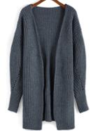 Romwe Long Sleeve Hollow Loose Coat